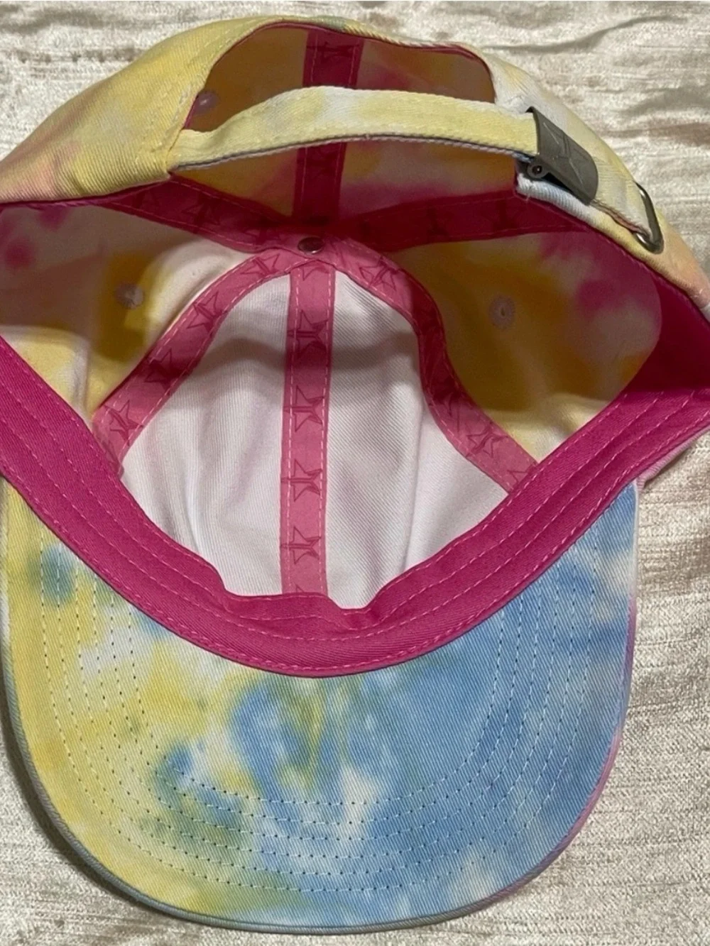 Jeffree Star Tie-Dye Star Baseball Cap - Pink, Blue & Yellow